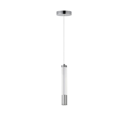 ET2 Lighting Cortex 1Lt 10" LED Pendant, Chrome/Clear Ribbed - E11061-144PC