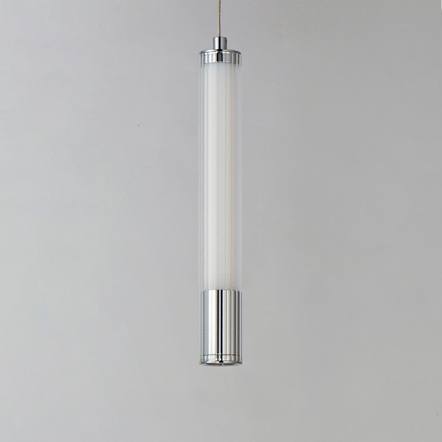 1 Light LED Pendant, Chrome