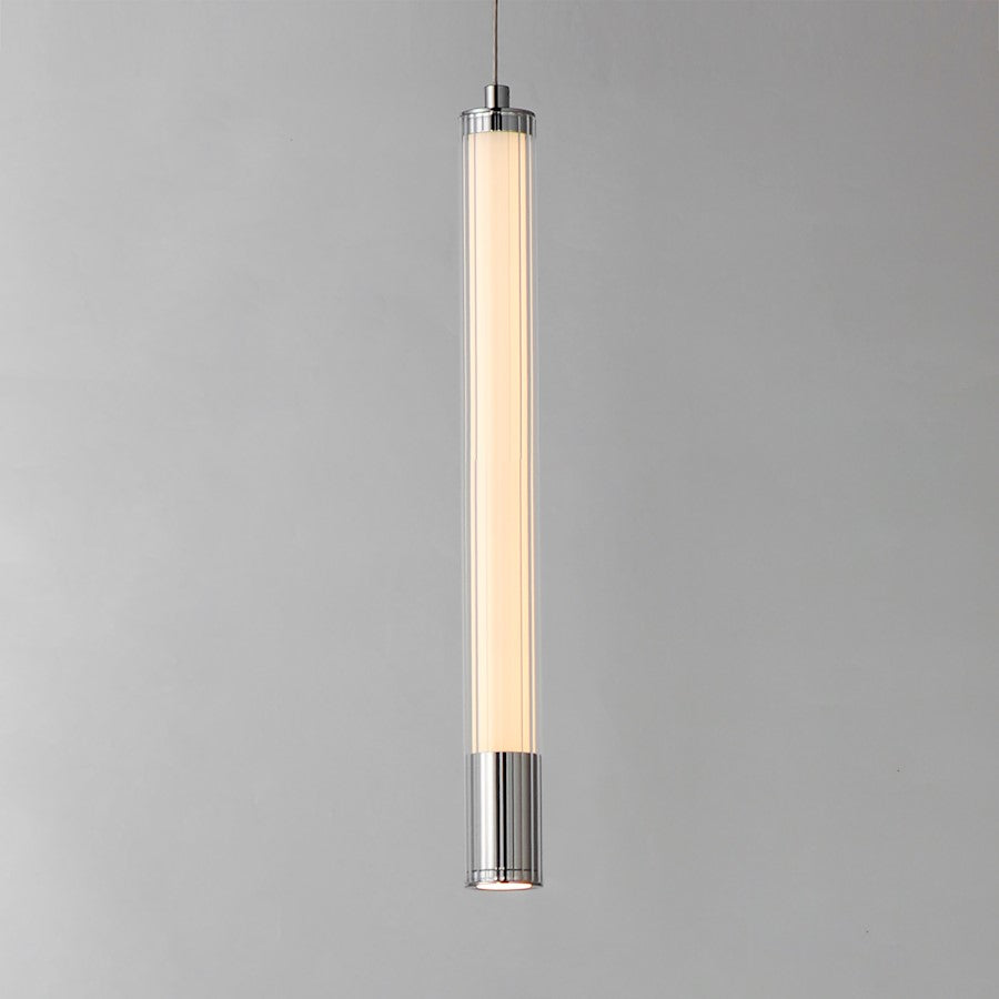 1 Light LED Pendant, Chrome