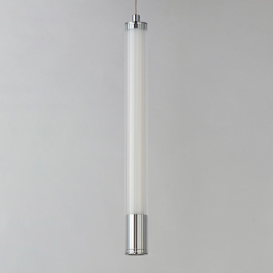 1 Light LED Pendant, Chrome