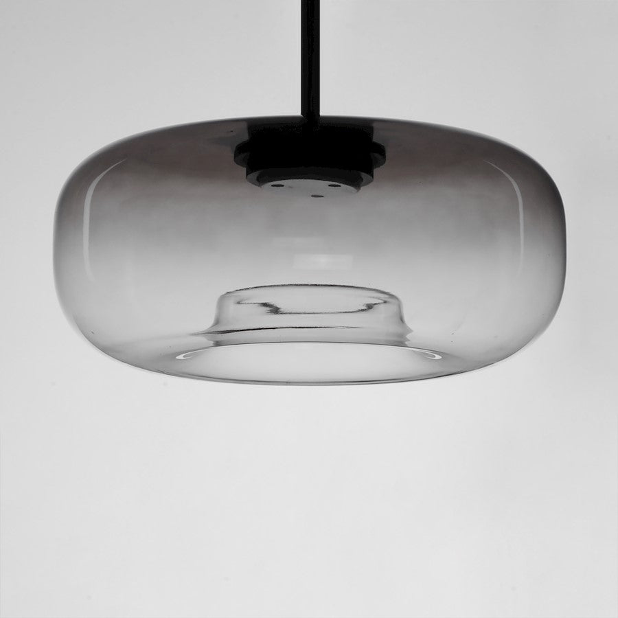 1 Light 16"X7" LED Pendant, Black