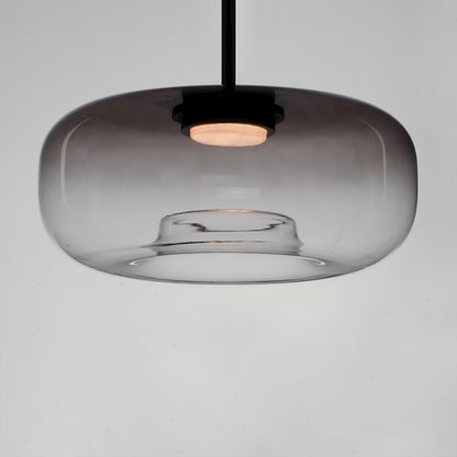 1 Light 16"X7" LED Pendant, Black