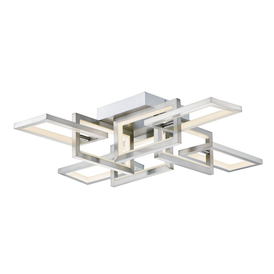 ET2 Lighting Link LED Flush Mount, Satin Nickel