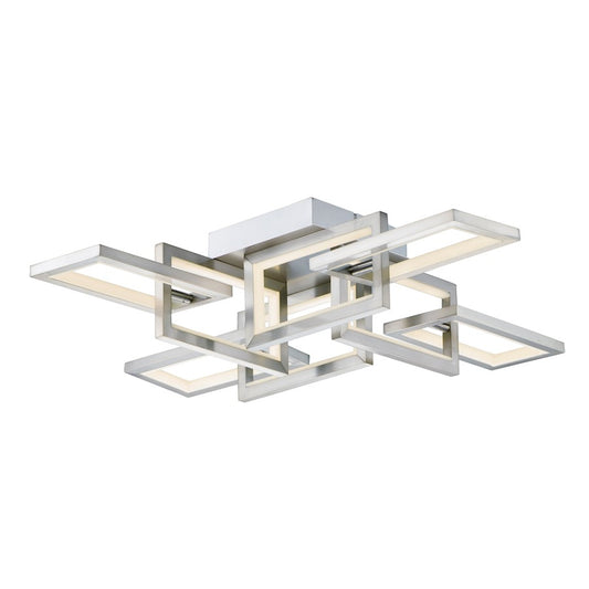 ET2 Lighting Link LED Flush Mount, Satin Nickel