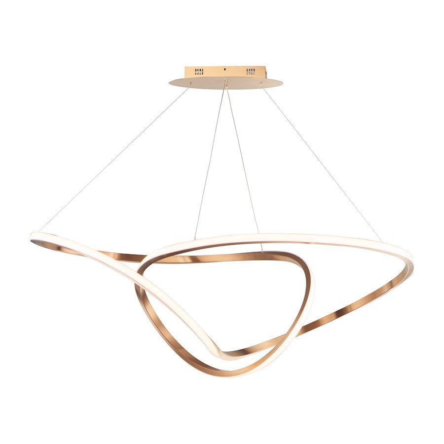 ET2 Lighting Perpetual 1 Light 46" Pendant, Brushed Champagne - E20456-BCN