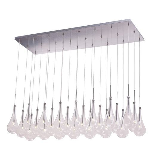 24 Light LED Pendant, Polished Chrome