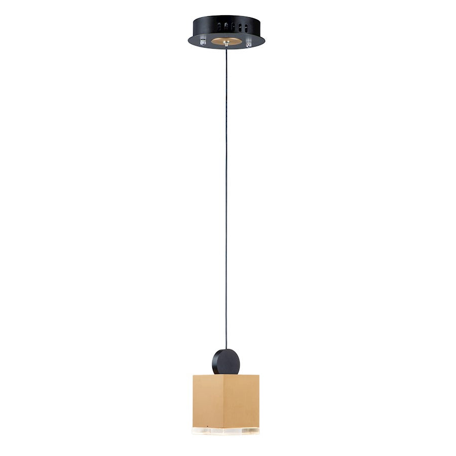 Small LED Pendant, Black/Gold