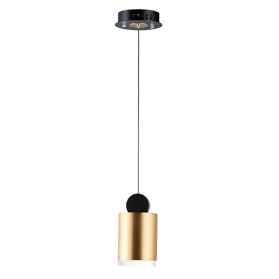 1 Light Pendant, Black/Gold