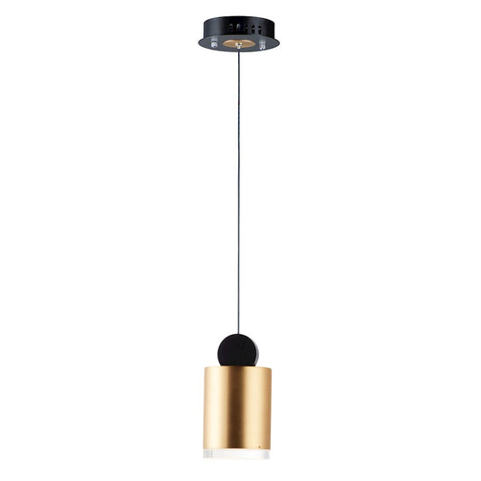 1 Light Pendant, Black/Gold