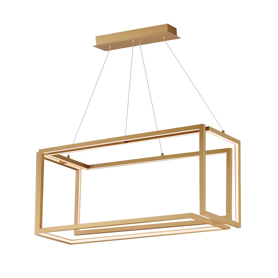 ET2 Lighting Penrose 1 Light Linear Pendant, Gold - E21266-GLD