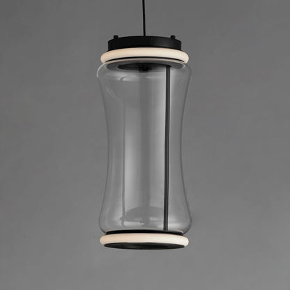 Multi Light Pendant, Black/Clear