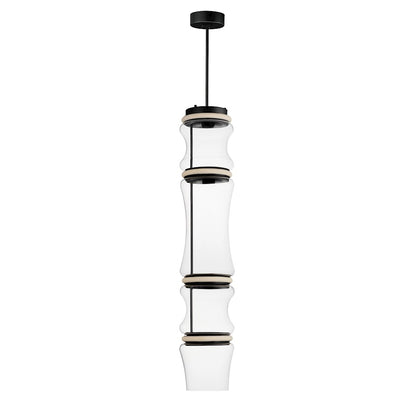 ET2 Lighting Syndicate 4 Light Multi-Light Pendant, Black/Clear - E21384-18BK