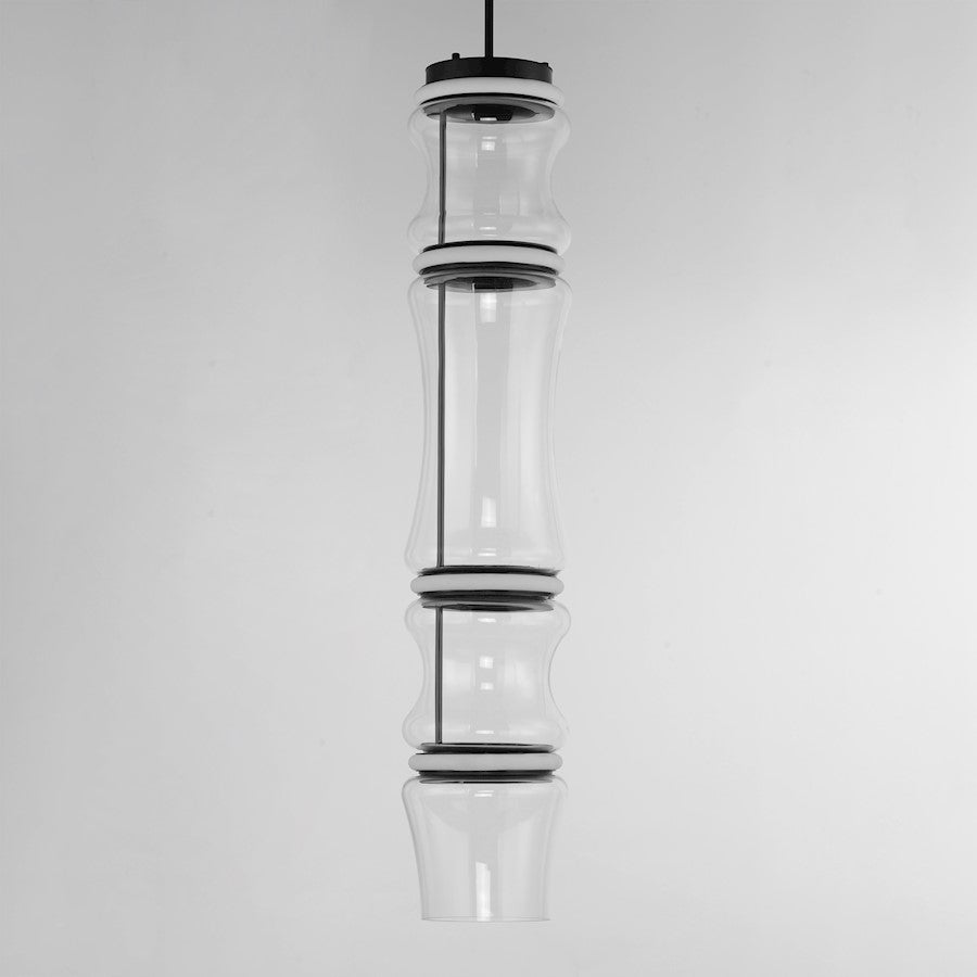 Multi Light Pendant, Black/Clear