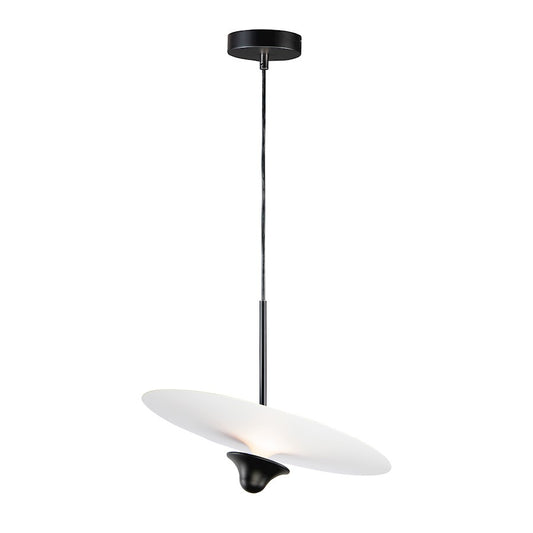 1 Light Pendant, White/Black