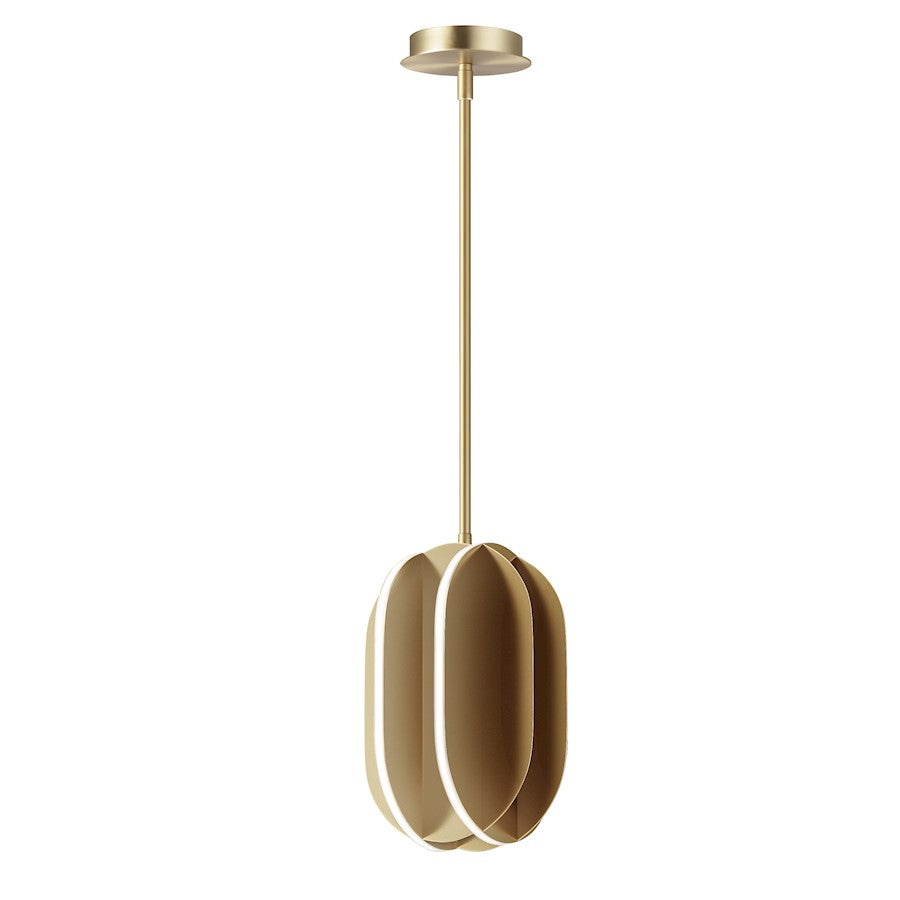 ET2 Lighting Interval LED 1-Light Small Ellipse Pendant, Brass - E21484-SBR