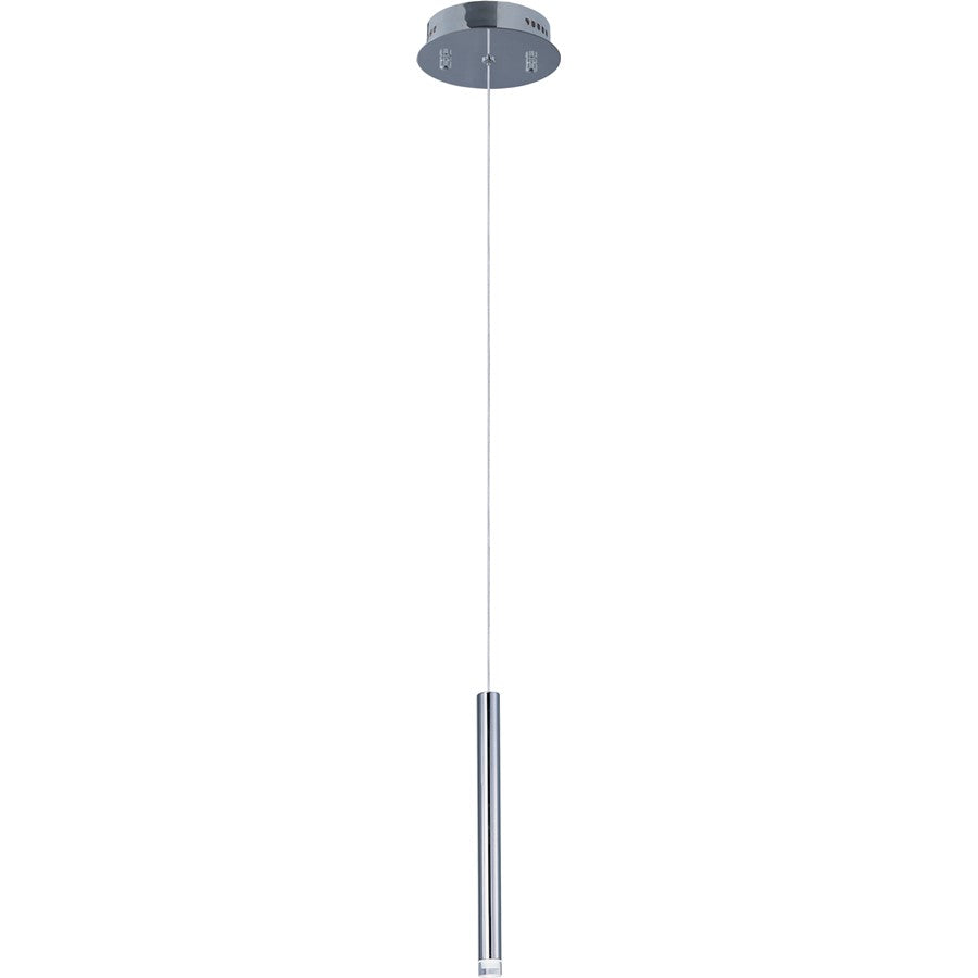 1 Light LED Mini Pendant, Brushed Aluminum