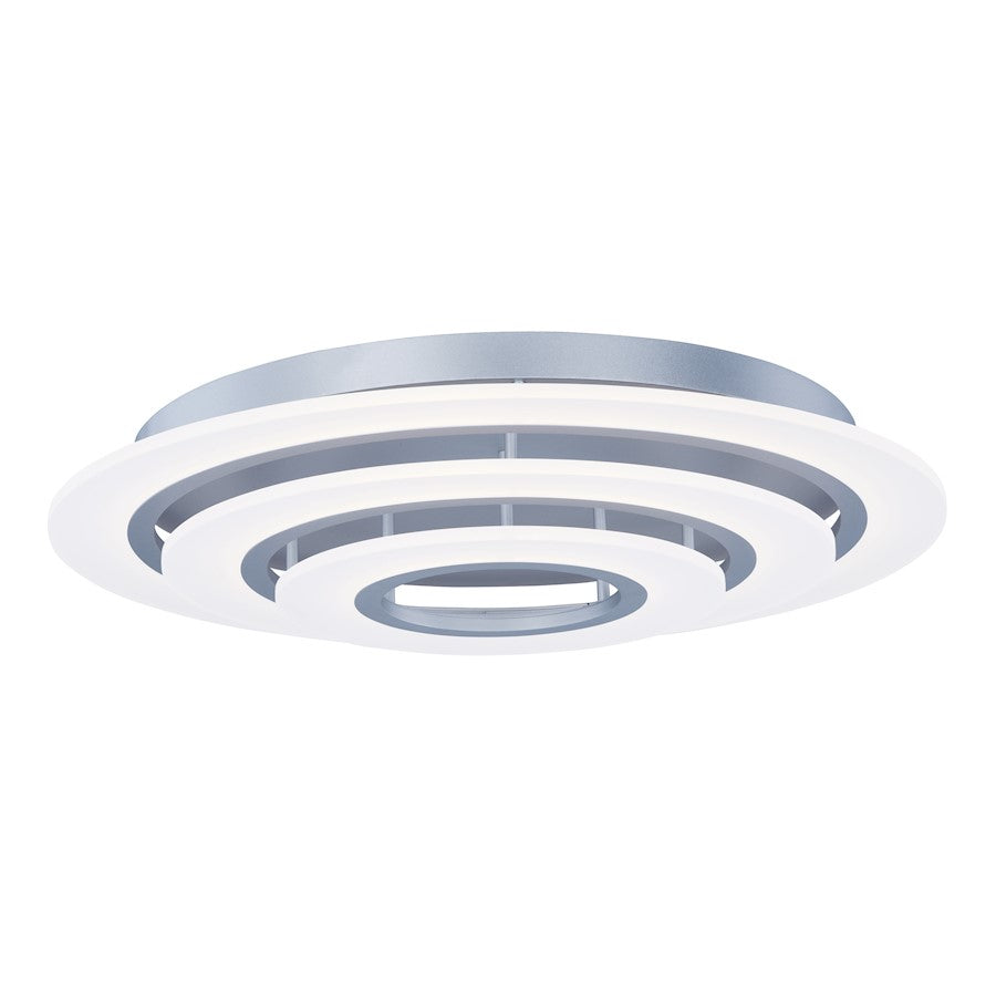 ET2 Lighting Saturn LED Flush Mount, Silver/White