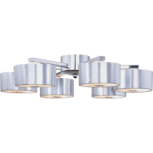 ET2 Lighting Percussion 12-Light Flush Mount, Polished Chrome