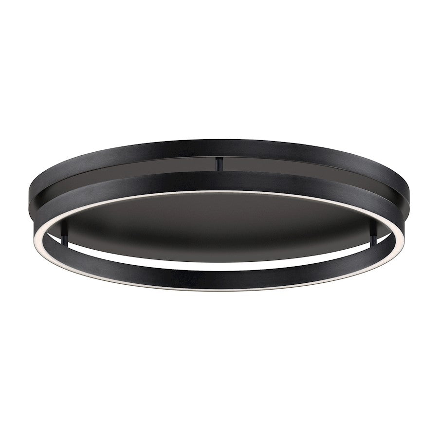 ET2 Lighting Groove 1 Light Flush Mount, Black - E22720-BK