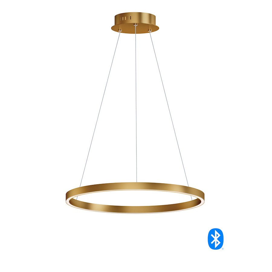 ET2 Lighting Groove 1 Light 23.5" Pendant, Gold - E22724-GLD