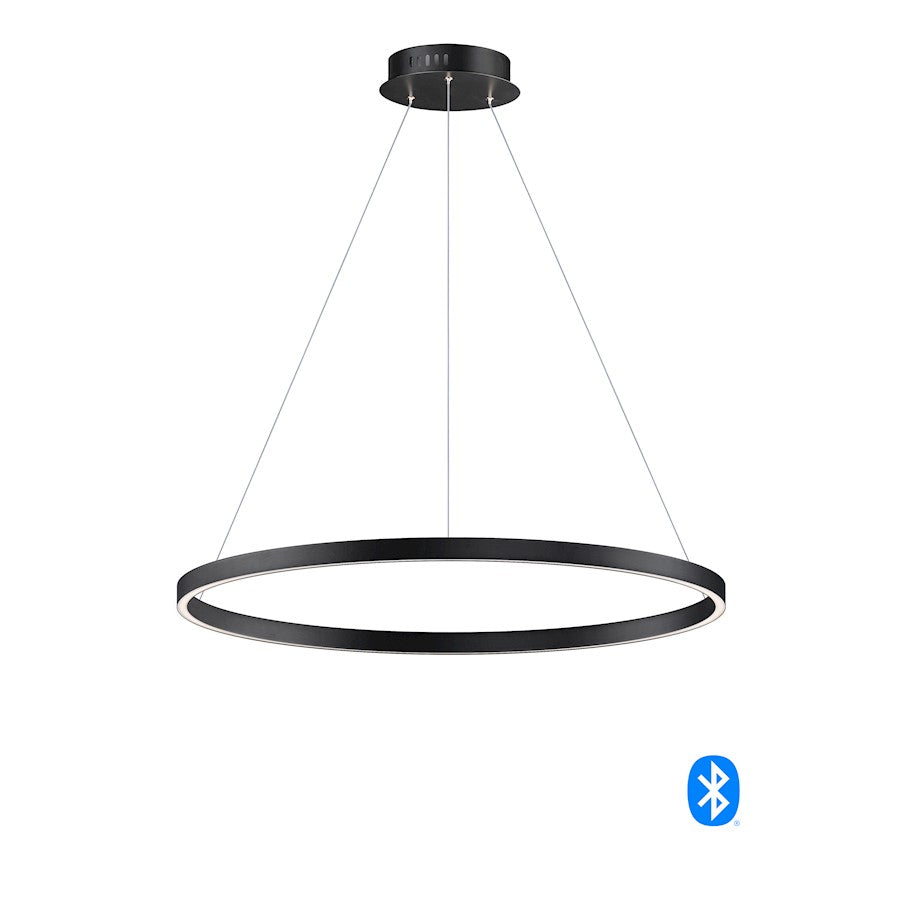 ET2 Lighting Groove 1 Light 31.5" Pendant, Black - E22726-BK