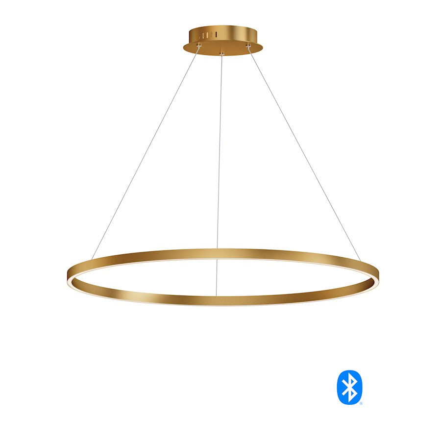 ET2 Lighting Groove 1 Light 39.5" Pendant, Gold - E22728-GLD