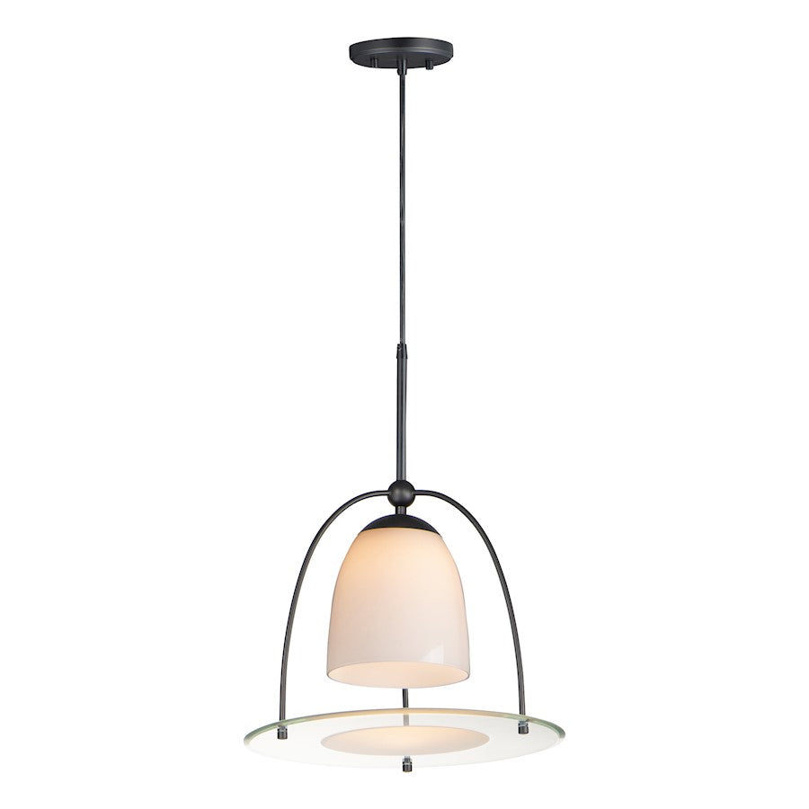 ET2 Lighting Focal Point 1 Light 15" Pendant, Black - E23336-92BK