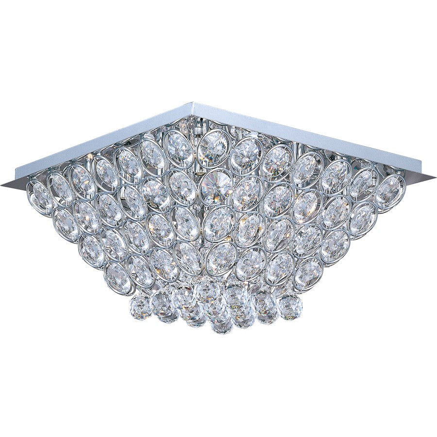 ET2 Lighting Brilliant Flush Mount, Polished Chrome