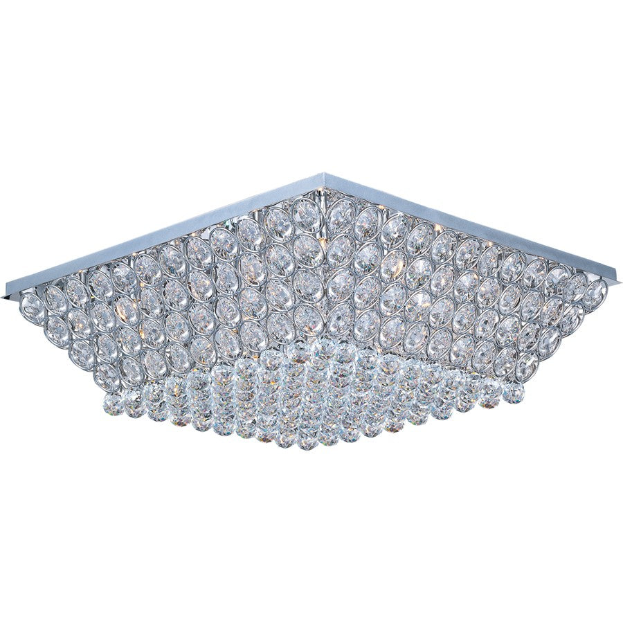 ET2 Lighting Brilliant Flush Mount, Polished Chrome