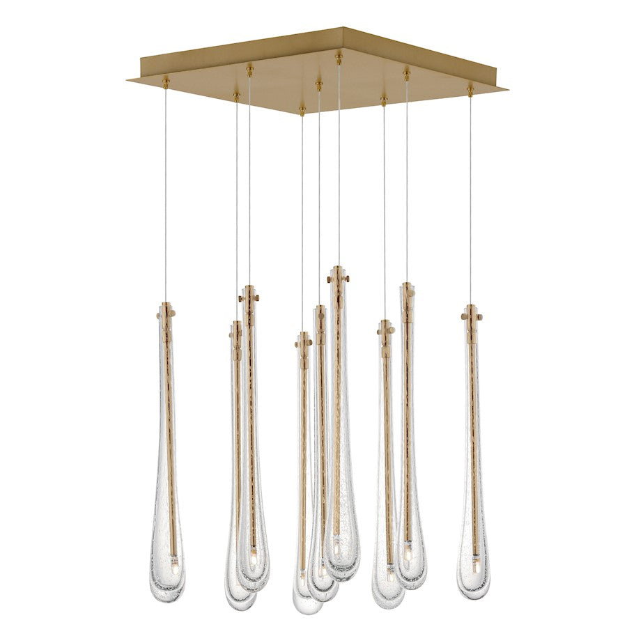 ET2 Lighting Stillo 9 Light Pendant, Gold/Bubble Crystal - E24217-118GLD