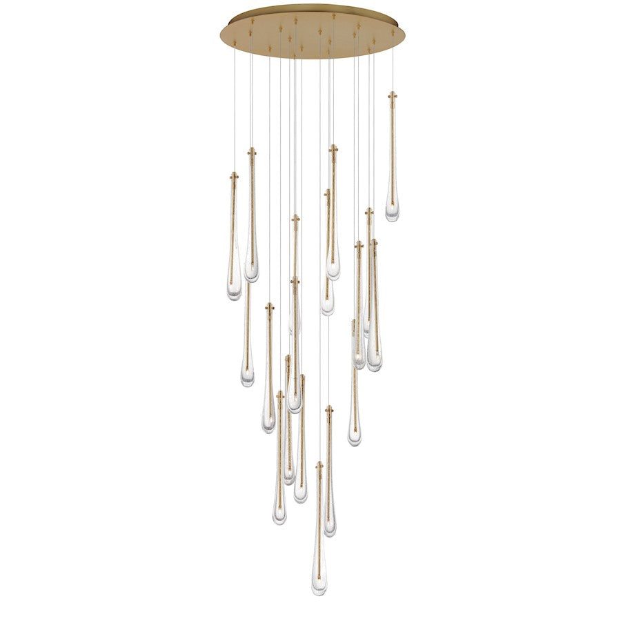 ET2 Lighting Stillo 18 Light Pendant, Gold/Bubble Crystal - E24219-118GLD