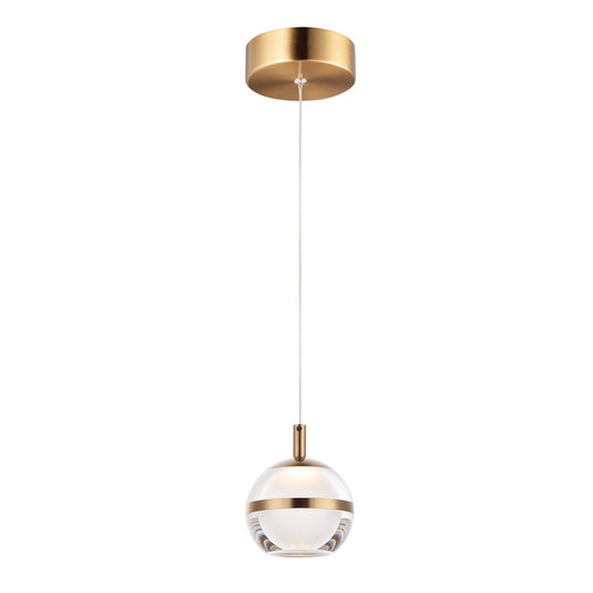 LED Pendant, Natural Aged Brass