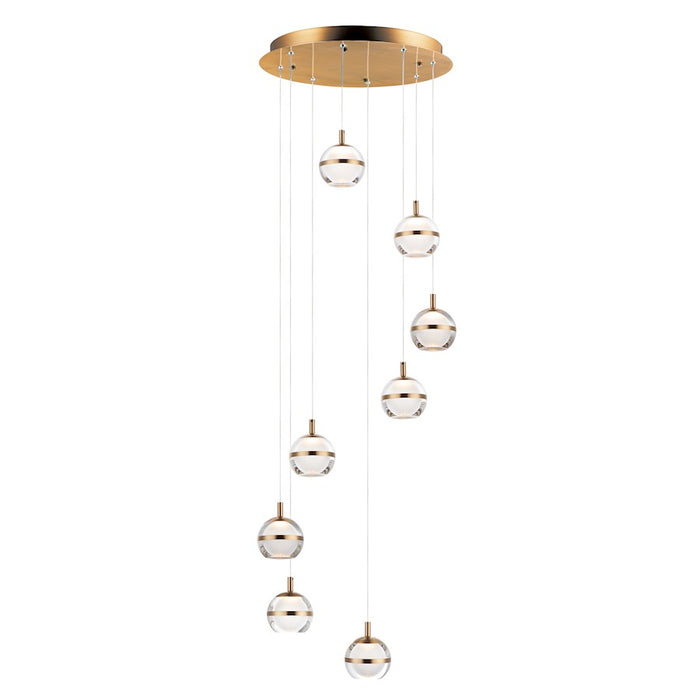 ET2 Lighting Swank LED Pendant, Natural Aged Brass