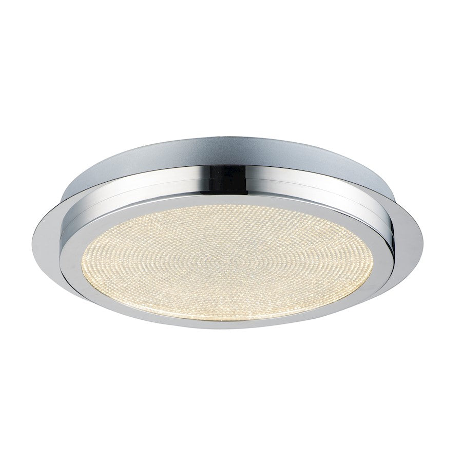 ET2 Lighting Sparkler LED Flush Mount, Polished Chrome