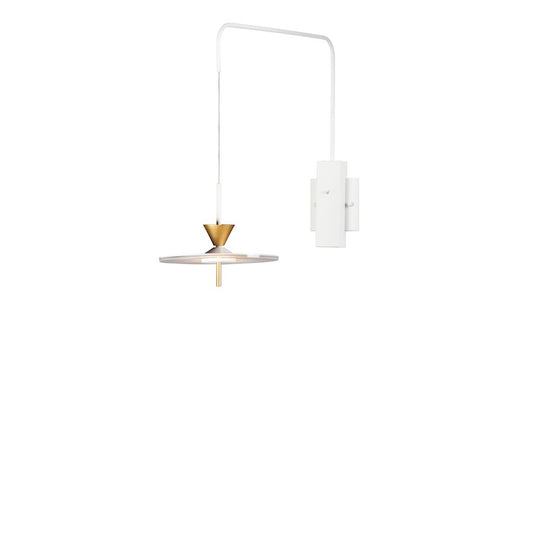 Circuit LED 1-Light Pin-Up Wall Sconce, Matte White