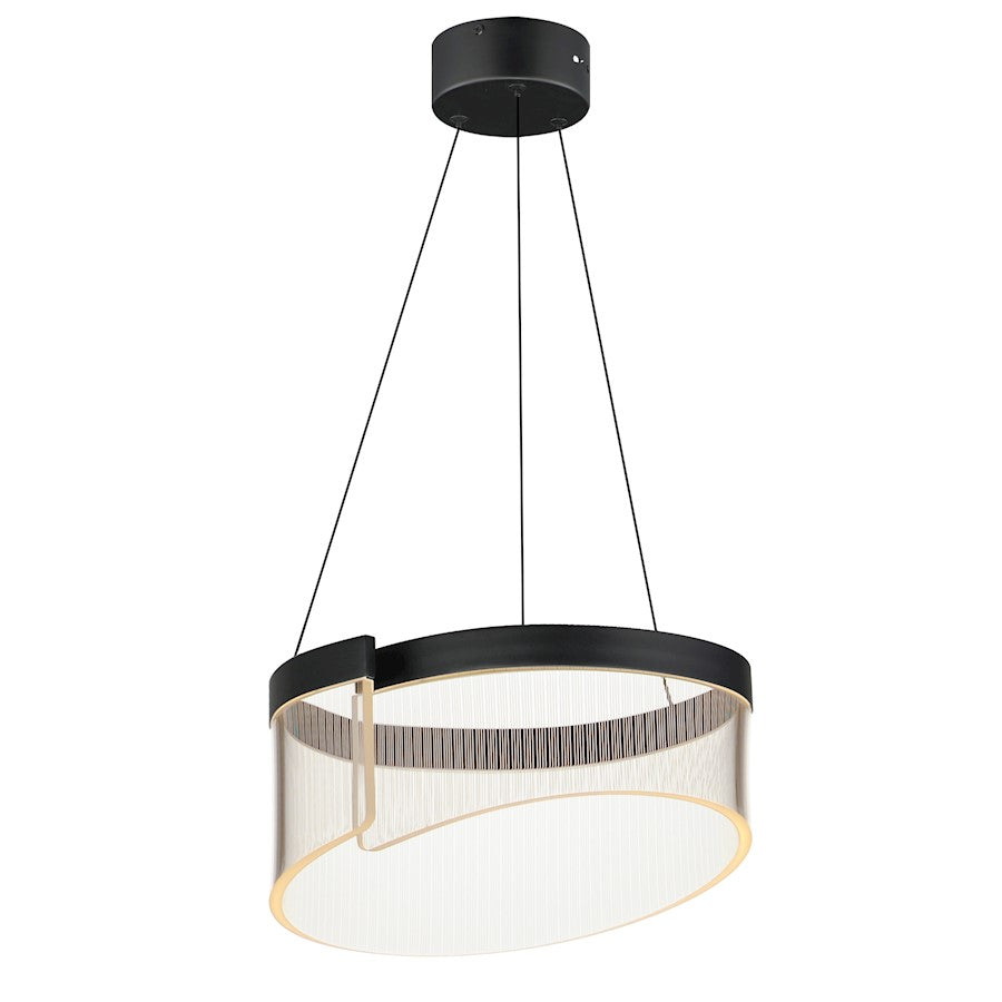 ET2 Lighting Sonata 1 Light Pendant, Black/Acrylic - E24771-133BK