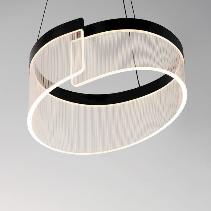 ET2 Lighting Sonata 1 Light Pendant, Black/Acrylic