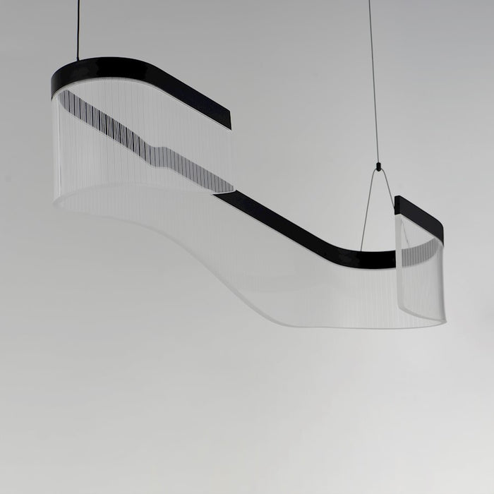 ET2 Lighting Sonata Linear Pendant, Black/Acrylic