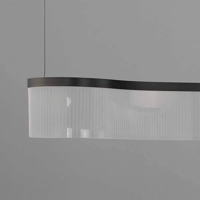 ET2 Lighting Sonata 1Lt 59" LED Pendant, Black/Patterned Acrylic