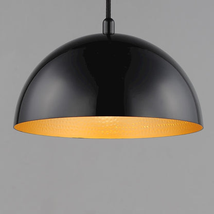 1 Light LED Pendant, Gloss Black