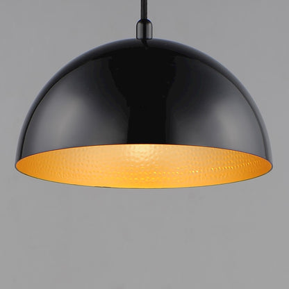 1 Light LED Pendant, Gloss Black