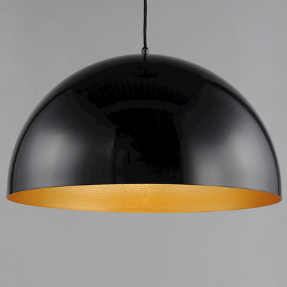 1 Light LED Pendant, Gloss Black