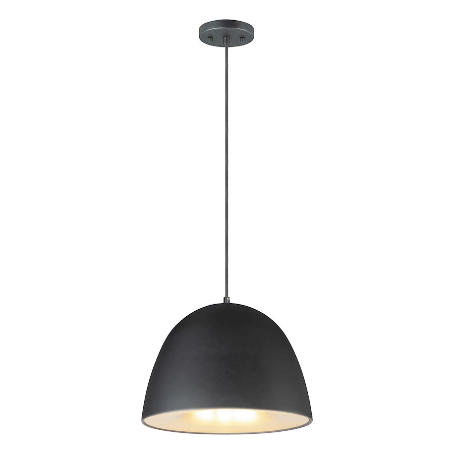 ET2 Lighting Fungo 1 Light 15.75" Pendant, Black/Satin Brass - E24914-BKSBR