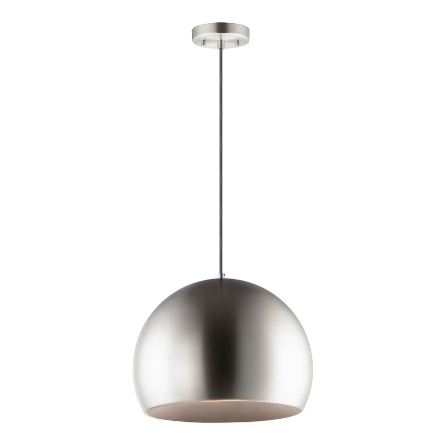 ET2 Lighting Palla 1 Light 19.75" Pendant, Satin Nickel/Black - E24926-SNBK