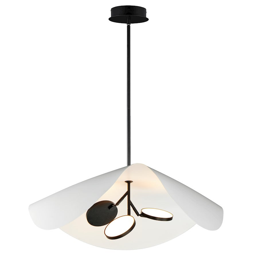 ET2 Lighting Carmen 3 Light Pendant, Black - E24968-WTBK