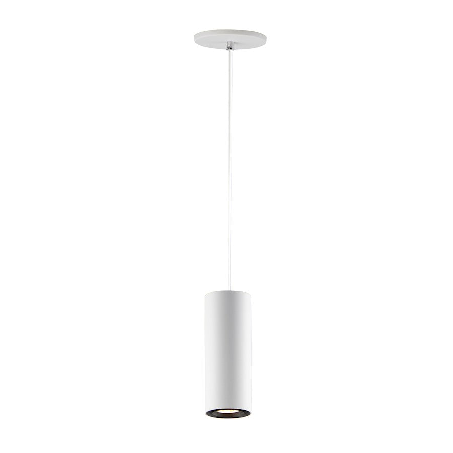 1 Light LED Pendant, White