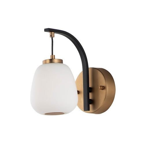 Soji LED 1-Light Wall Sconce, Black/Gold