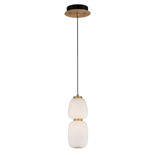 1 Light Pendant, Black/Gold