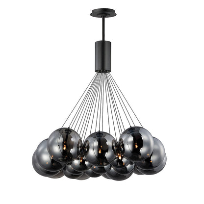 ET2 Lighting Burst 20Lt Multi-Light Pendant, Black/Smoke - E25088-142BK