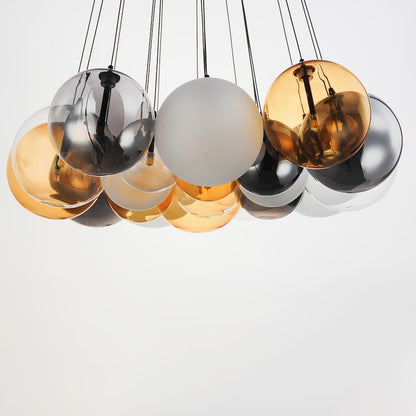 20 Light Multi Light Pendant, Black